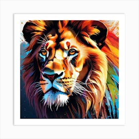 Lion Painting 81 Art Print