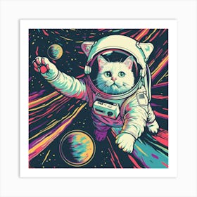 Cat In Space 4 Art Print