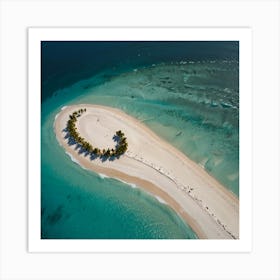 Aerial View Of A Tropical Island 3 Art Print