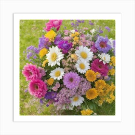 Bouquet Of Wild Flowers Art Print