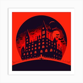 Halloween Castle Art Print