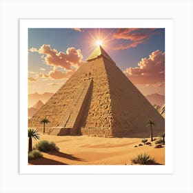 Pyramids Of Giza 3 Art Print