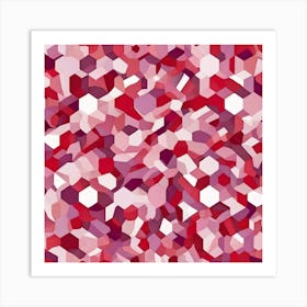 Pattern red white violet pink 1 Art Print