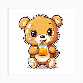 Cute Teddy Bear Art Print