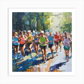 Marathon Runners 12 Art Print