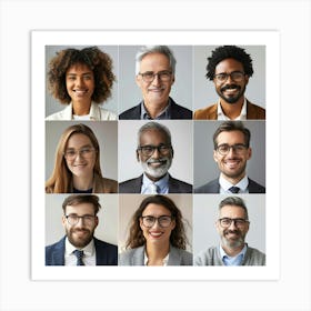 Portrait Of Business People 1 Art Print