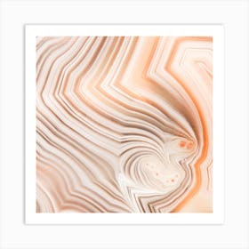 Orange Gemstone Square Art Print