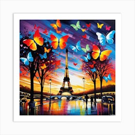 Butterfly In Paris Art Print