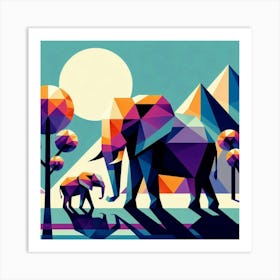 The Heroic Helpers Elephants Art Print