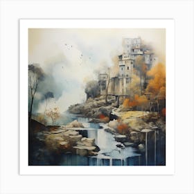 Watercolour Dreamscape Fusion Art Print