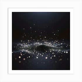 Abstract Sparkles On Black Background Art Print