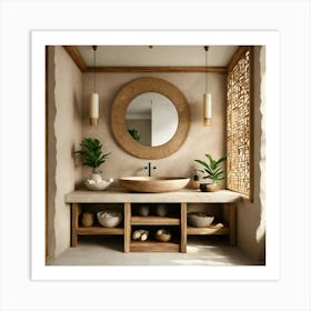 Ultra Realistic Photo Of Bali Inspired Cream Stone (5) Art Print