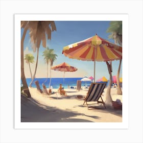 La Plage Matisse 11 Art Print