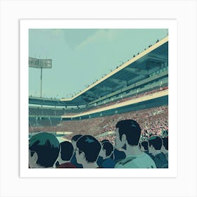 A Stadium Crowd Lofi Illustration 1718674841 2 Art Print