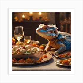 Dragon Thanksgiving Art Print