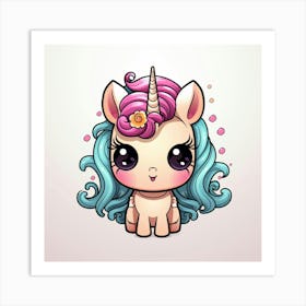 Cute Unicorn 623 Art Print