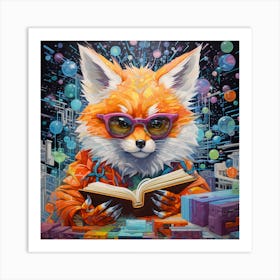 Fox In Glasses 1 Art Print