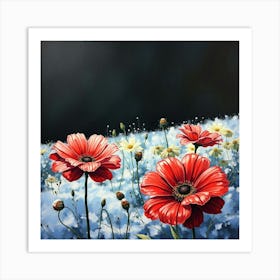 Red Poppies Poster