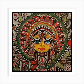 Indian Painting Madhubani Painting Indian Traditional Style 9 Art Print