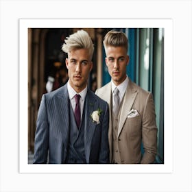 Two Men In Suits Art Print