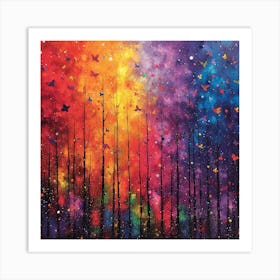 Rainbow Forest Art Print