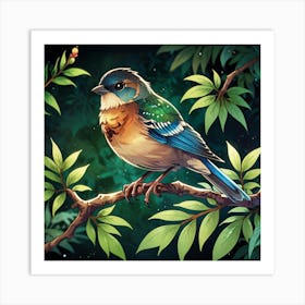 Bird In The Forest Art Print