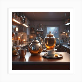 Teapots Art Print