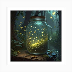 Jar Of Fireflies 2 Art Print