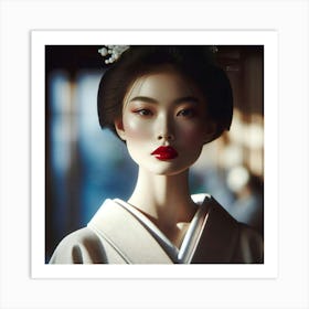 Geisha Creative Illustration Artwork 43 Art Print