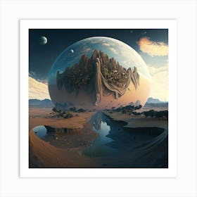 Planet In The Desert Art Print