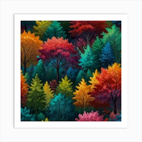 Colorful Nature Painting Art Print 2 Art Print