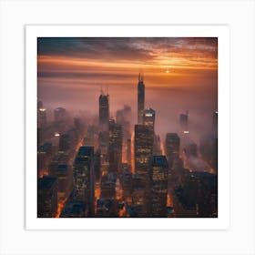 A Cityscape Bl 0 Art Print