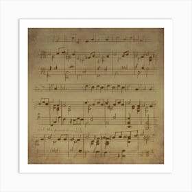 Vintage Sheet Music Background Art Print