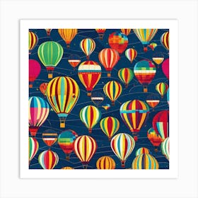 Hot Air Balloons background Art Print