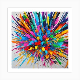 Colorful Paint Splashes 1 Art Print