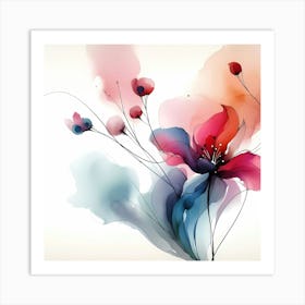 Abstract Flower Painting 8 Art Print