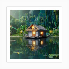 House On A Lake 8 Art Print