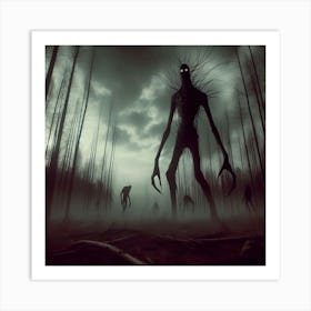 Monster In The Woods Art Print