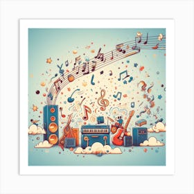 Music Background Art Print