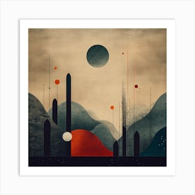 Space Landscape Art Print