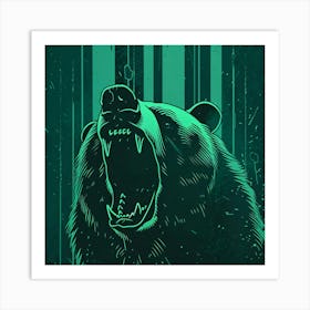 Bear Market Depictions With Dark Ominous Visuals Art Print