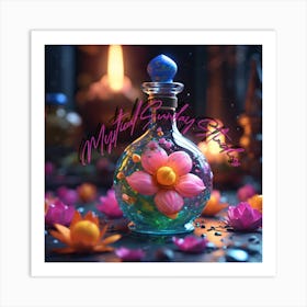 Mystic Sunday Flower Potion Art Print