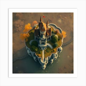 Castle On An Island 1 Art Print