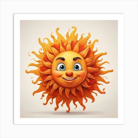 Cartoon Sun 1 Art Print