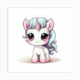 Kawaii Unicorn 7 Art Print