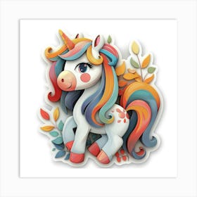 Unicorn Sticker 12 Art Print