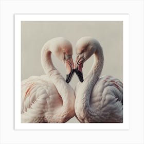 Flamingos In Love 3 Art Print