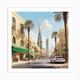 Cityscape Of Kuwait Art Print
