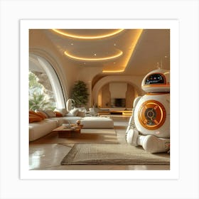 Robot Living Room Art Print