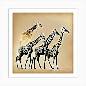 Giraffes pack Art Print